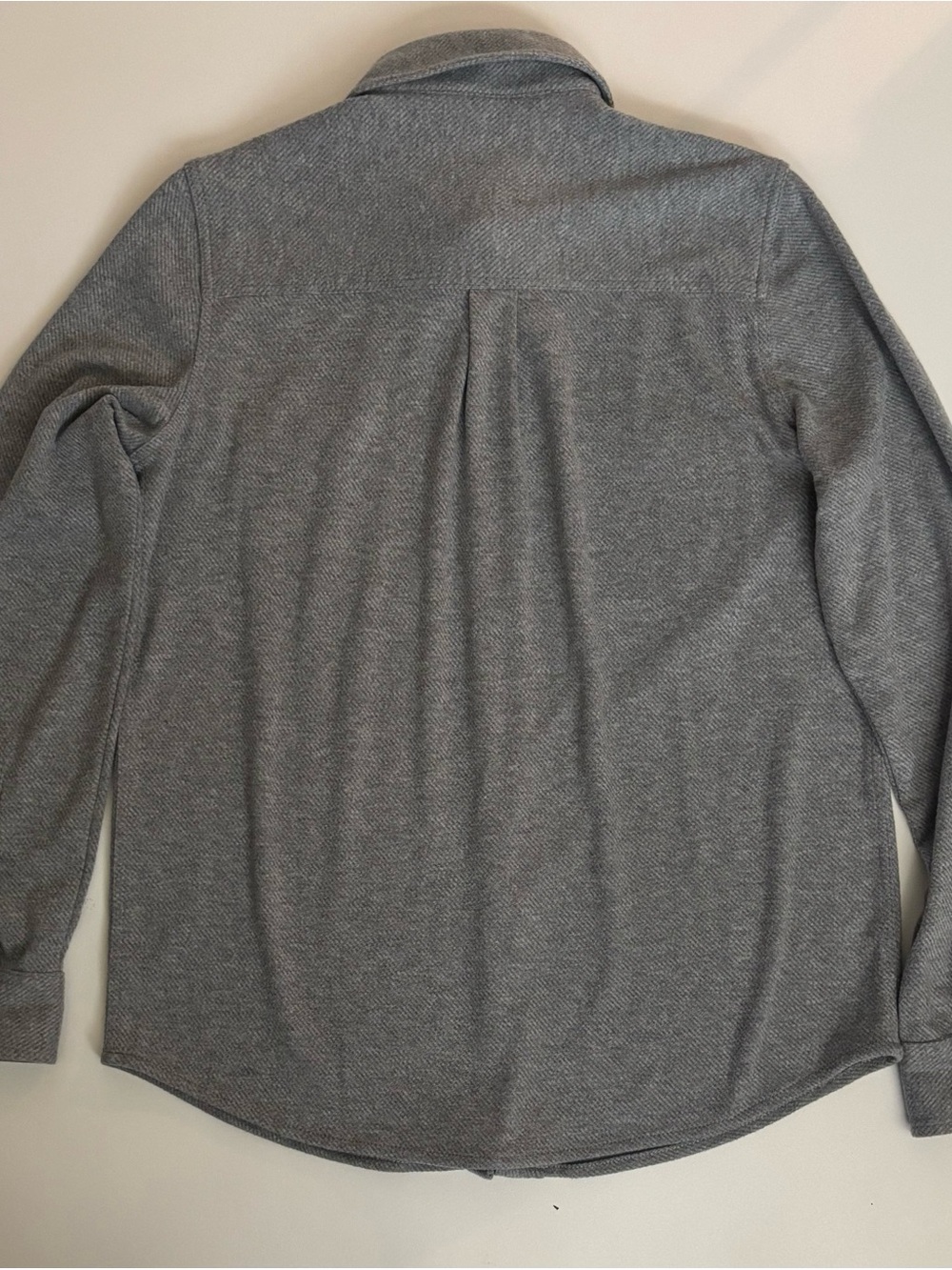 FAHERTY  ‘Legend’ Knit Sweater Shirt Fossil Grey Twill Size S $178~ New No Tags - Picture 3 of 8